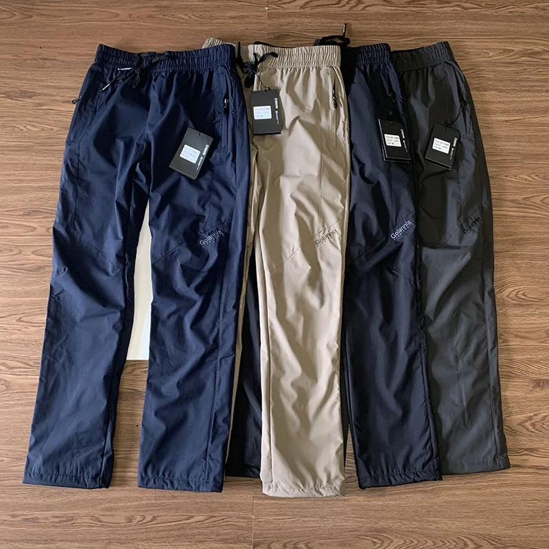 Thiened Fce Outdoor Winter Trousers Windproof Waterproof Warm Straight Leg Long Pants for Tall Men Casual Pants
