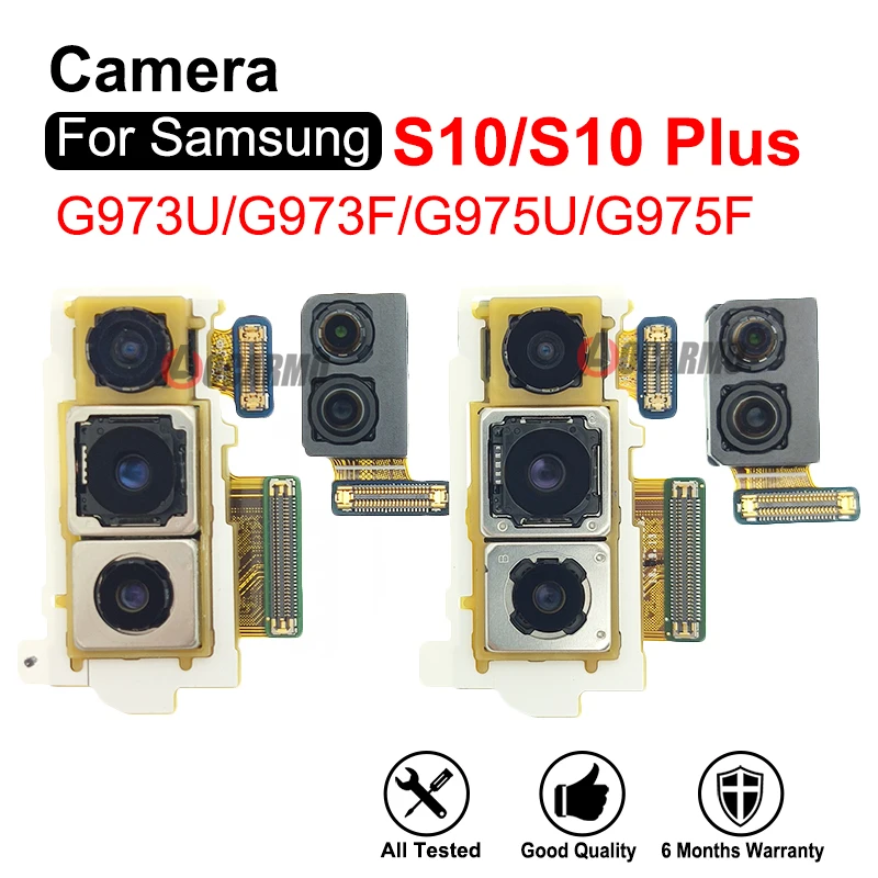 

Original Front Facing + Back Main Rear Set Camera Replacement Part For Samsung Galaxy S10 Plus G973U G973F G975U G975F