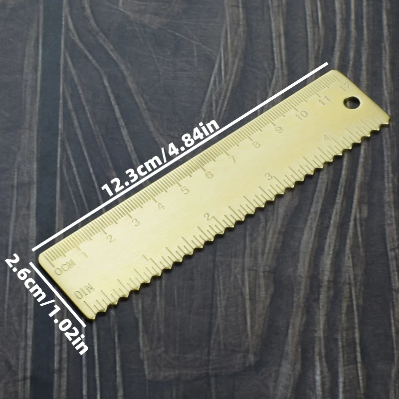 1pc Retro Metal Ruler Painting Drawing Tool Straightedge School Stationery Measuring Supplies stainless steel ruler triangle ruler ruler set drawing ruler straight ruler folding ruler metal ruler plastic ruler quilting ruler rotatable ruler