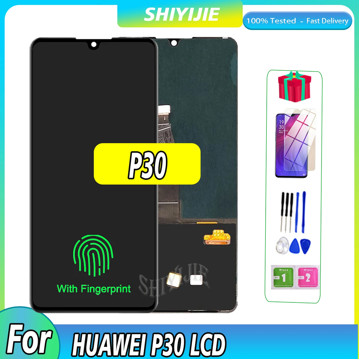 Super Amoled 6.1 "Originale Per Huawei P30 Lcd Touch Screen Ele-L29 Ele-L09 Ele-Al00 Display Per Huawei P30 Lcd Digitizer Assembll