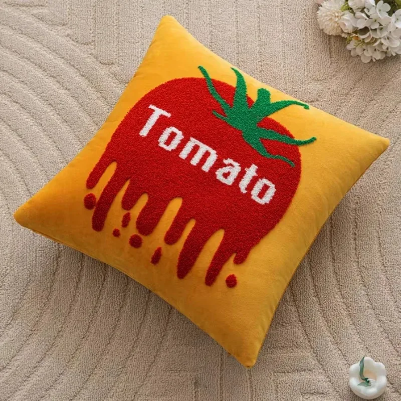 Lustiges Tomaten-Bananenkissen-Sofa im Fruchtstil, tägliche Dekoration, Partydekoration (ohne Kissenkern) – Detail 4
