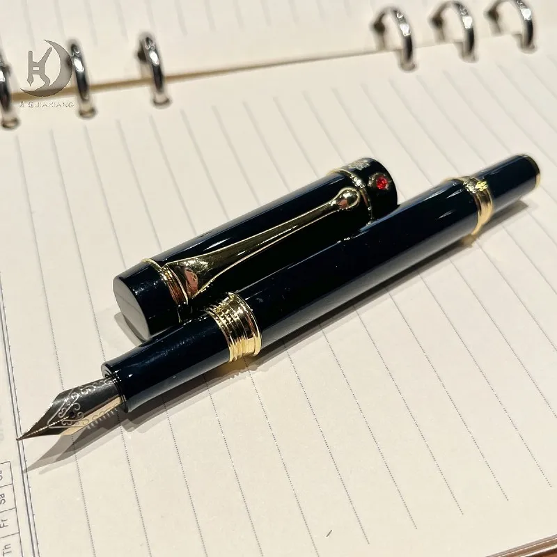 1PCS Yongsheng 9668 Black Gold Metal Calligraphy Pen,Office Writing Pens for Businessmen, Students, Executives - 3