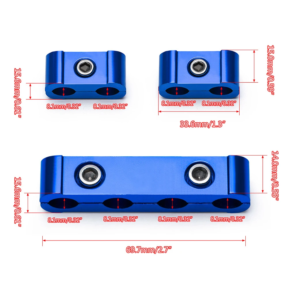 Spark Plug Wire Clamps Car Spark Plug Electrical Wire Clamp 8MM/9MM/10MM Separator Line Ignition Cable Clip 3Pcs/Set