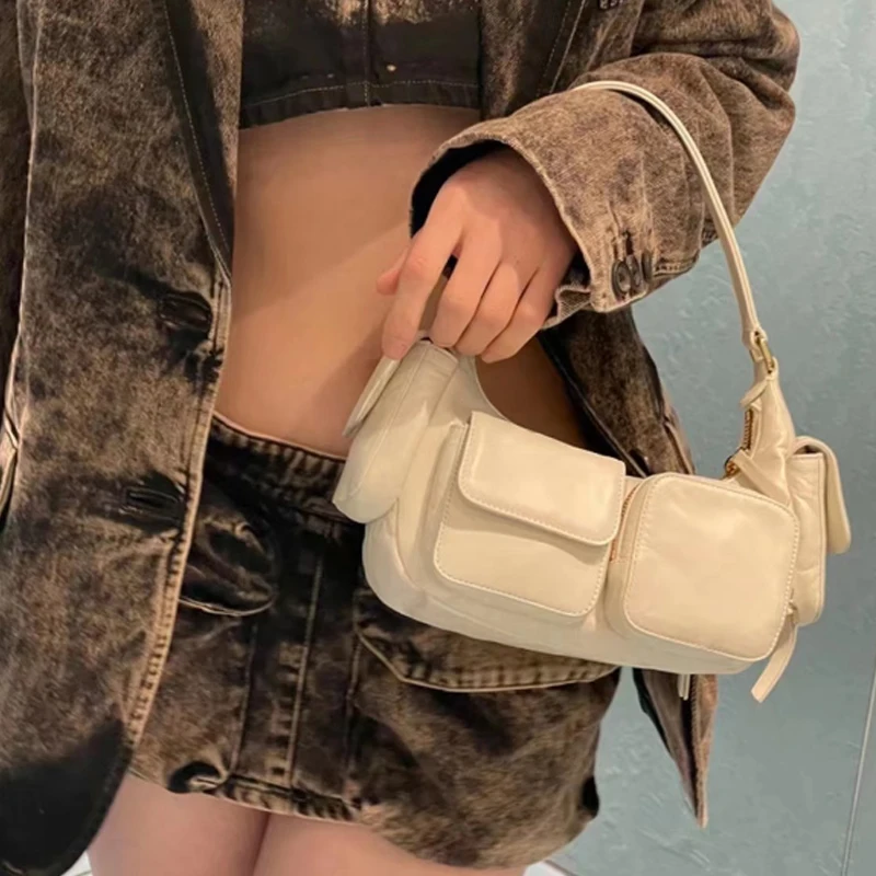 

Design Multi Pocket Shoulder Bag Fashion Women Handbag Underarm Bag High Quality Women Bag