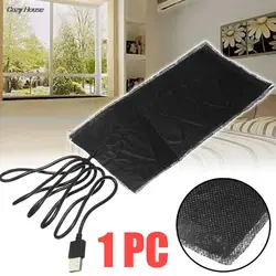 10*15cm 5V USB Carbon Fiber Heating Pad Washable Electric Cloth Heater Sheet With Cable 1.2A