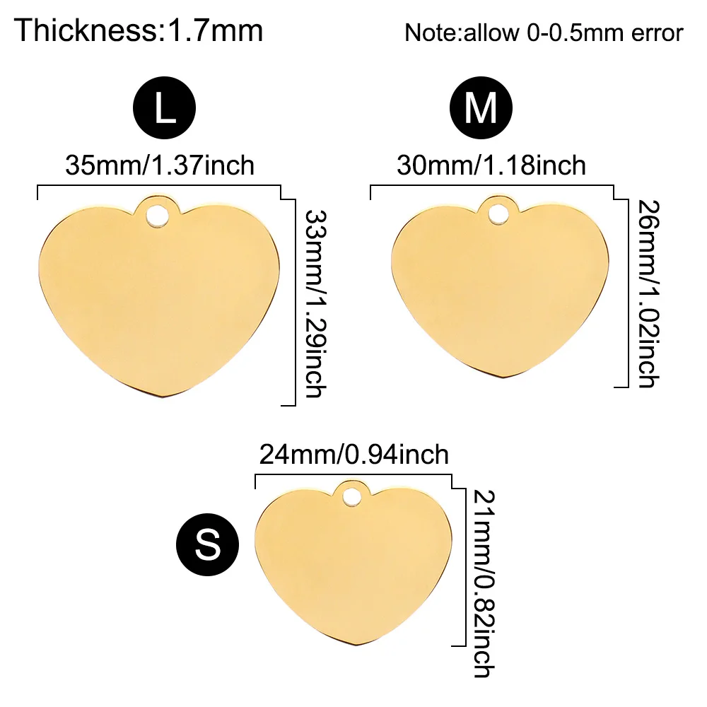 Hurtownie 100 sztuk serce ID Tag spersonalizowane grawerowanie niestandardowy pies tożsamości kot smycz akcesoria ze stali nierdzewnej stalowy wisiorek