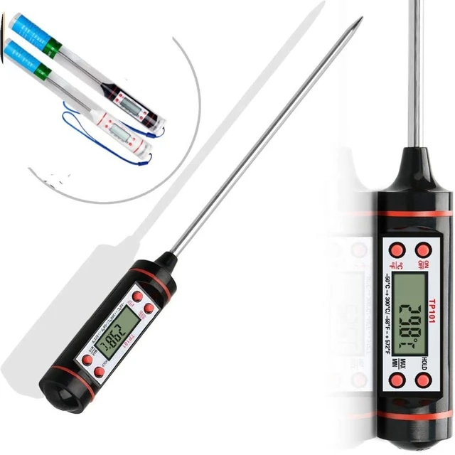 Digital Meat Thermometer Cooking Food Kitchen BBQ Probe Water Milk Oil  Liquid Oven Digital Temperaure Sensor Meter TP101 - AliExpress