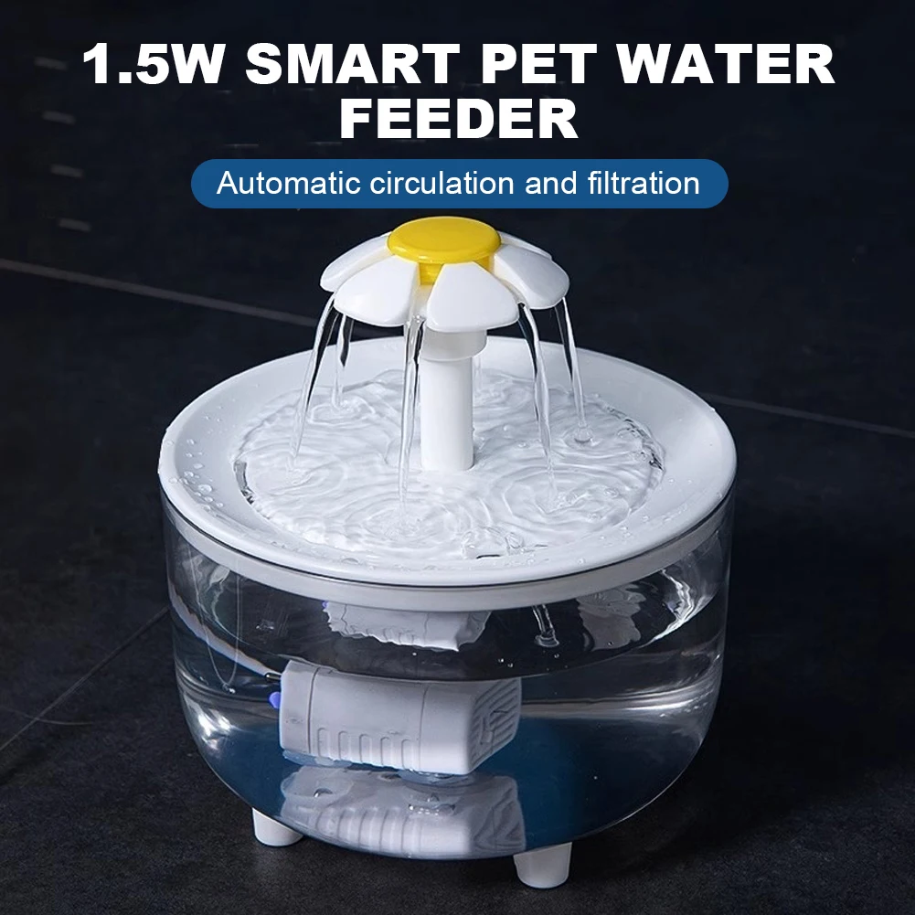 1200ml Cats Water Filter Automatic Cat Water Fountain Filter USB Electric Mute Recirculate Filtering Drinker Pet Water Fountain
