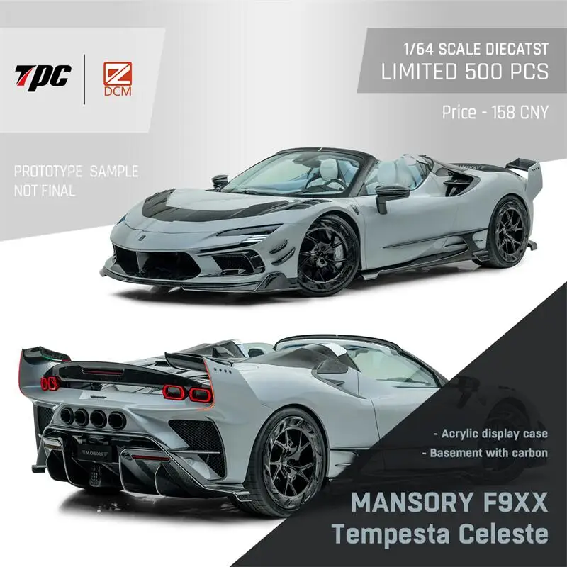 (Pre-ordine) DCM x TPC 1:64 Mansory SF90 F9XX strada/Spider limited500 Diecast Model Car