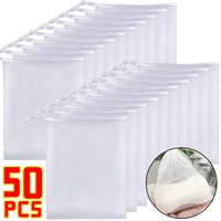1/50Pcs Soap Foaming Net Bags Facial Cleanser Soap Exfoliating Mesh Drawstring Bag Shower Body Wash Bathroom Cleaning Supplies 1