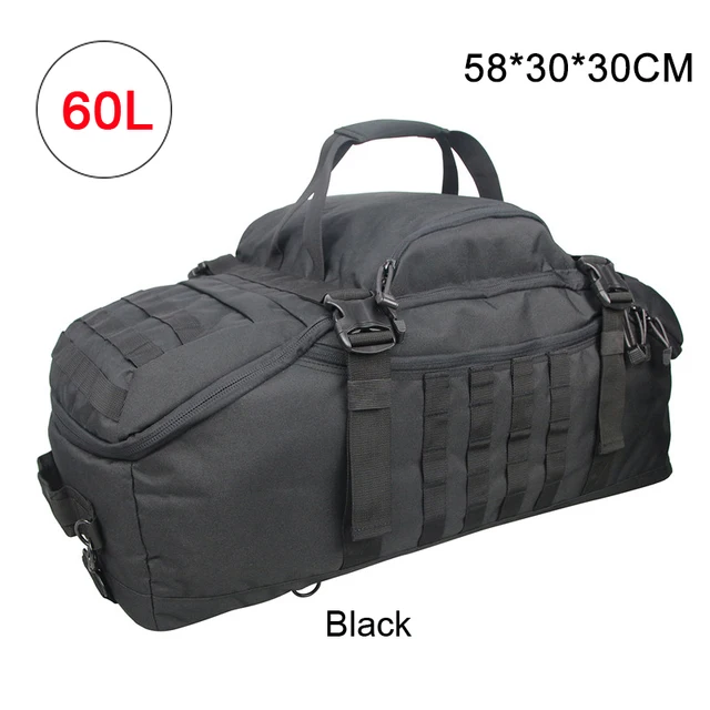 40L 60L 80L Men Army Sport Gym Bag Military Tactical Waterproof Backpack Molle Camping Backpacks Sports Travel Bags 60L Black