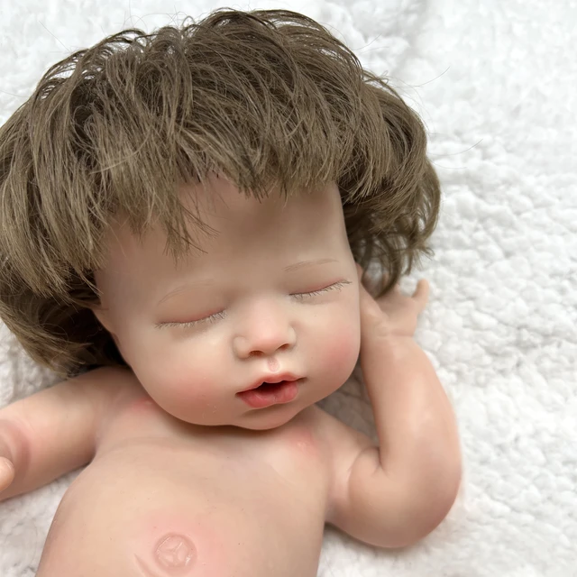 Completa de silicone sólido 18 Polegada reborn bebe handmade handmade  handmade handmade handmade feito à mão boneca do bebê silicone macio realista  bebê renascer de silicone presentes - AliExpress