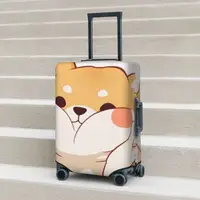 Kawaii Anime Shiba Inu Suitcase Cover cute manga aesthetic Practical Travel Protection Luggage Accesories Holiday 1