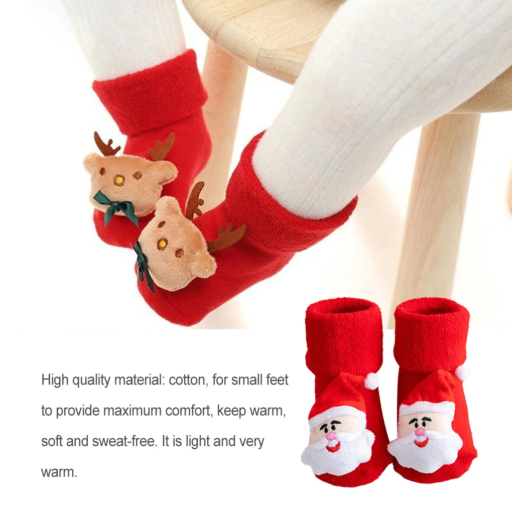 

1 Pair Christmas Baby Socks Festival Toddler Anti-skid Sock Comfortable Boys