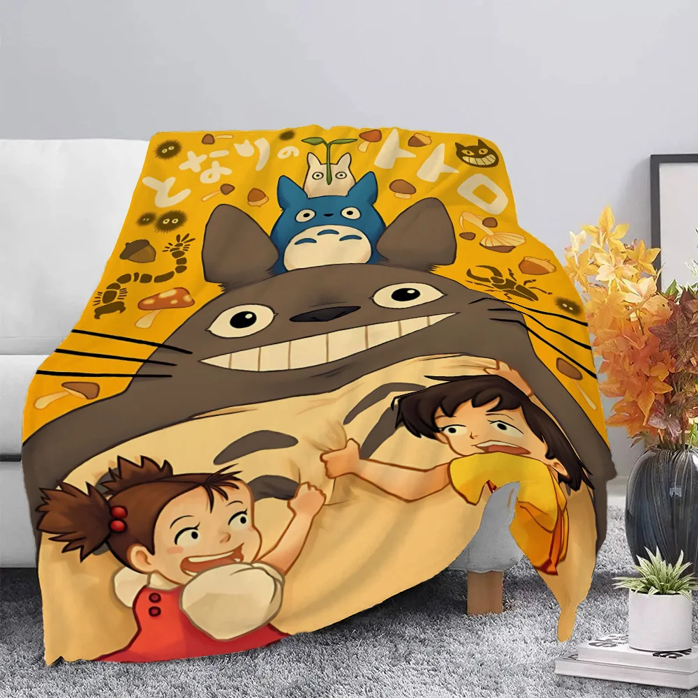 Cartoon Printed Blanket Picnic Blankets Warm Blanket Soft and Comfortable Blanket T-TotoroS Home Travel Birthday Gift 6