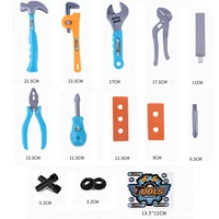 14Pcs/Set DIY Pretend Play Toy Simulation Repair Tool Box Suitcase Screwdriver Disassembly Educational Toy For Children Kids Boy 2