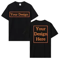 T-shirt en coton pour hommes personnalisé votre conception ici T-shirt avec texte personnalisé pour hommes ajoutez votre propre Design T-shirt de mode vêtements pour hommes 1