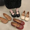 Spring Designer Vintage Women Mary Jane Shoes Fashion Shallow Buckle Female Street Style Soft Sole Flats Shoes 1