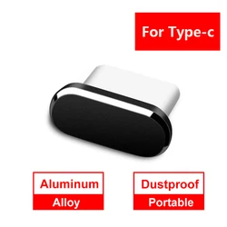 Universal Anti - Dust Type C and 3.5mm Earphone Jack Plug Set (Metal for type - c)