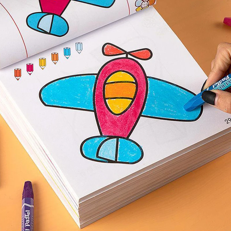 

Children's Picture Book Graffiti Coloring Book 2-6 Year Old Kids Color Book Early Education Enlightenment Picture Book