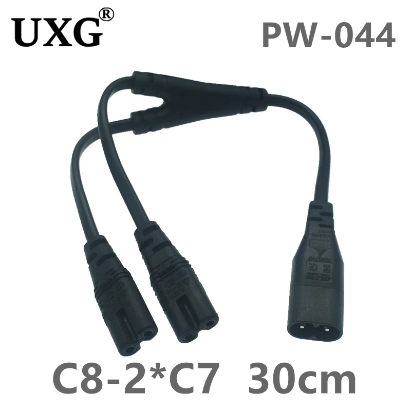 C14 to Dual C13 Y-Splitter Power Cord Adapter - Efficient Power Distribution Solution for Your Devices. Description Image.This Product Can Be Found With The Tag Names Computer Cables Connecting, Computer Peripherals, PC Hardware Cables Adapters