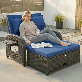 Rattan Patio Daybed Set 1