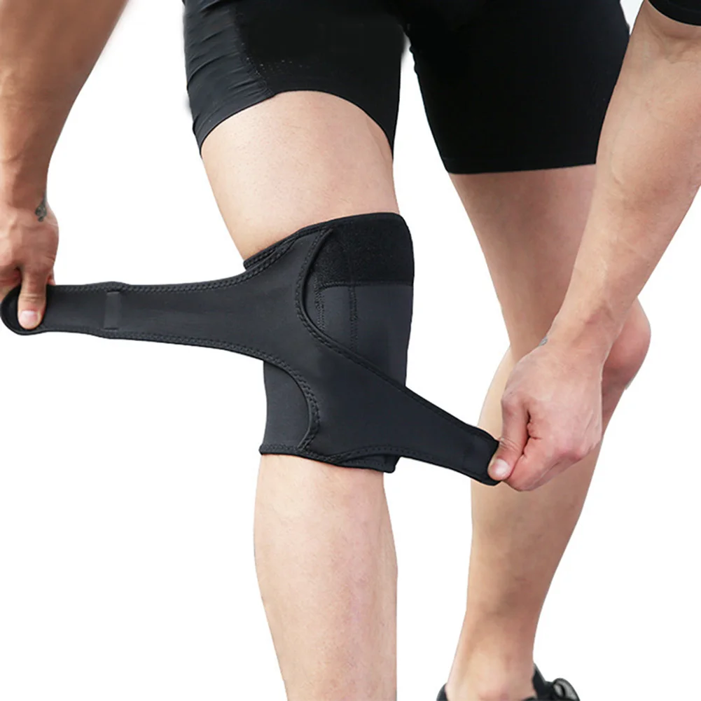 

1pcs Black Knee Pads Hiking Running Basketball Knee Support Breathable Sport
