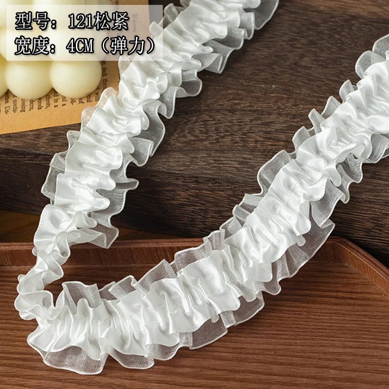 White Lace Fabric for DIY Wedding Dress Sewing and Decor - 2 Meters