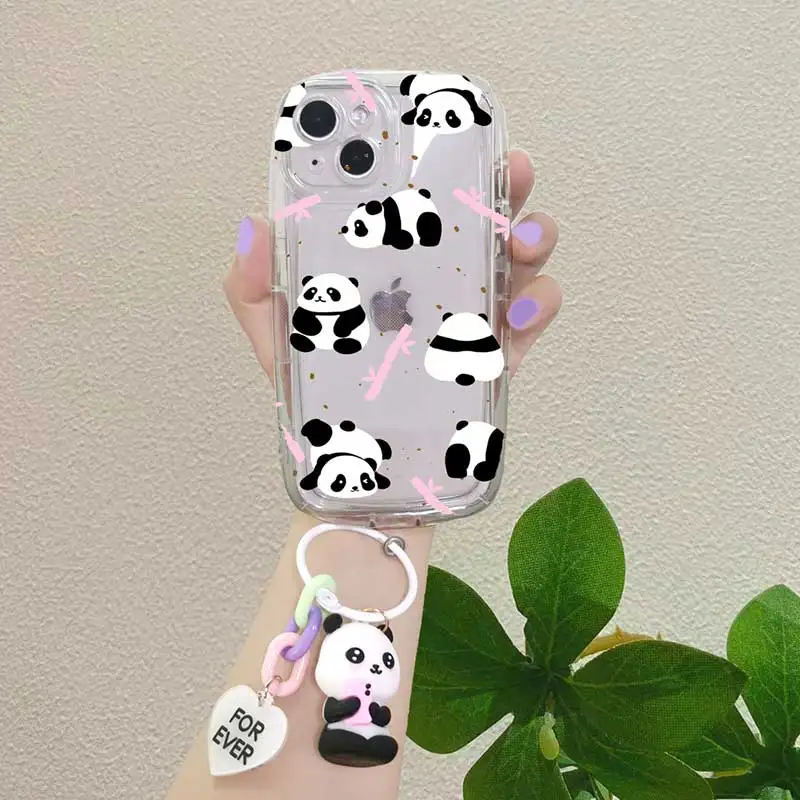 3D Keychain Pendant Panda Case For POCO F3 M3 X3 X4 GT C55