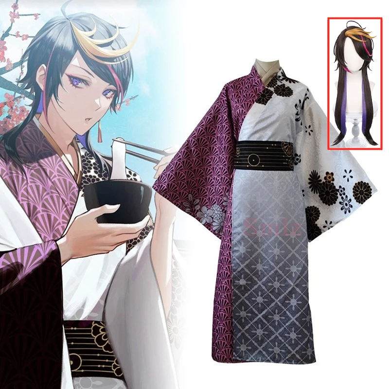

Vtuber Nijisanji Luxiem cosplay New Year Shu Yamino Kimono costume Uniforms Suit Cosplay Costume Halloween Party Clothing