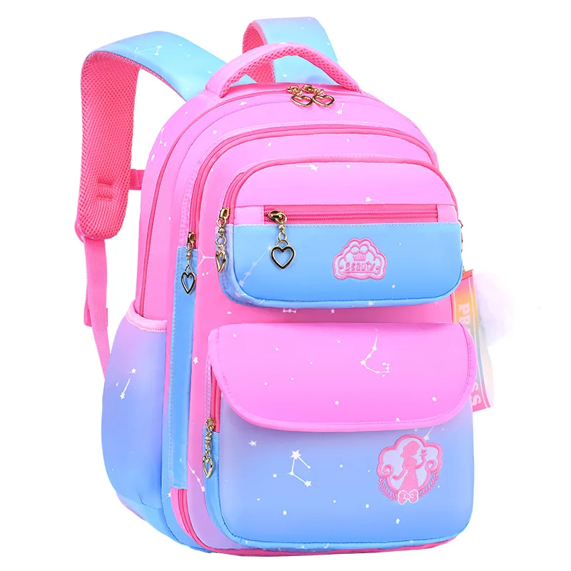 

Children Bookbag Orthopedic Primary School Bags Girls Gradient Color Grades 1-3-6 Backpack Large Capacity Kids Rucksack Mochila