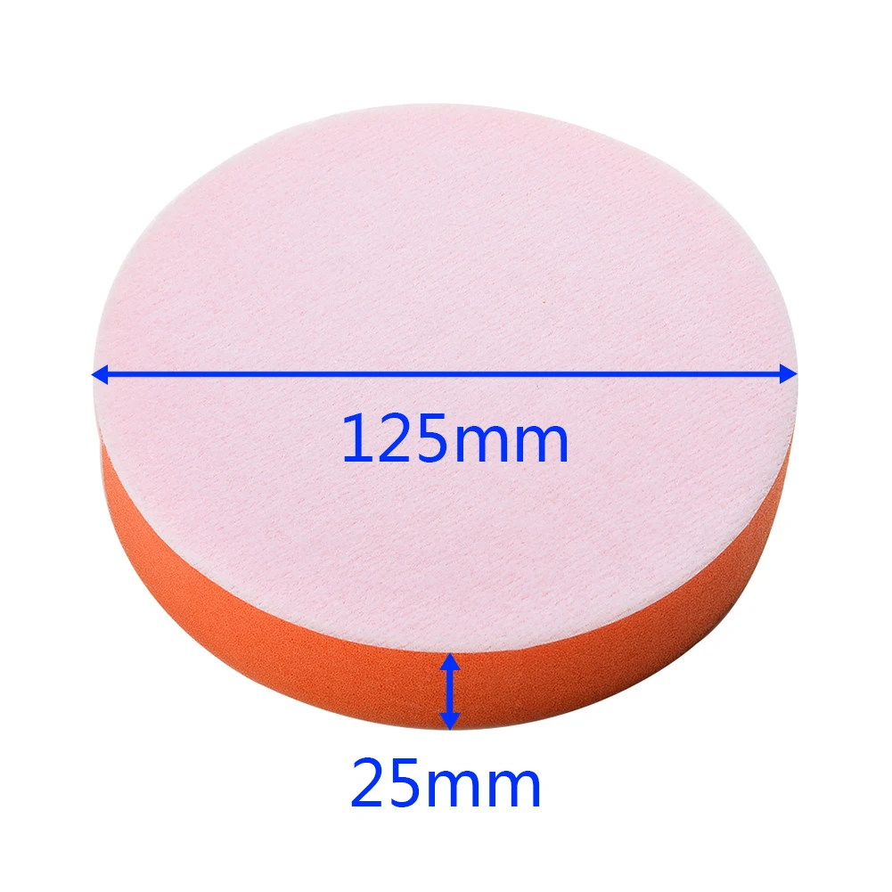 

5" Polishing Pads Buffer Clean Buffing Polisher Sponge 4x Universal Orange Professional 125mm Latest New Newest