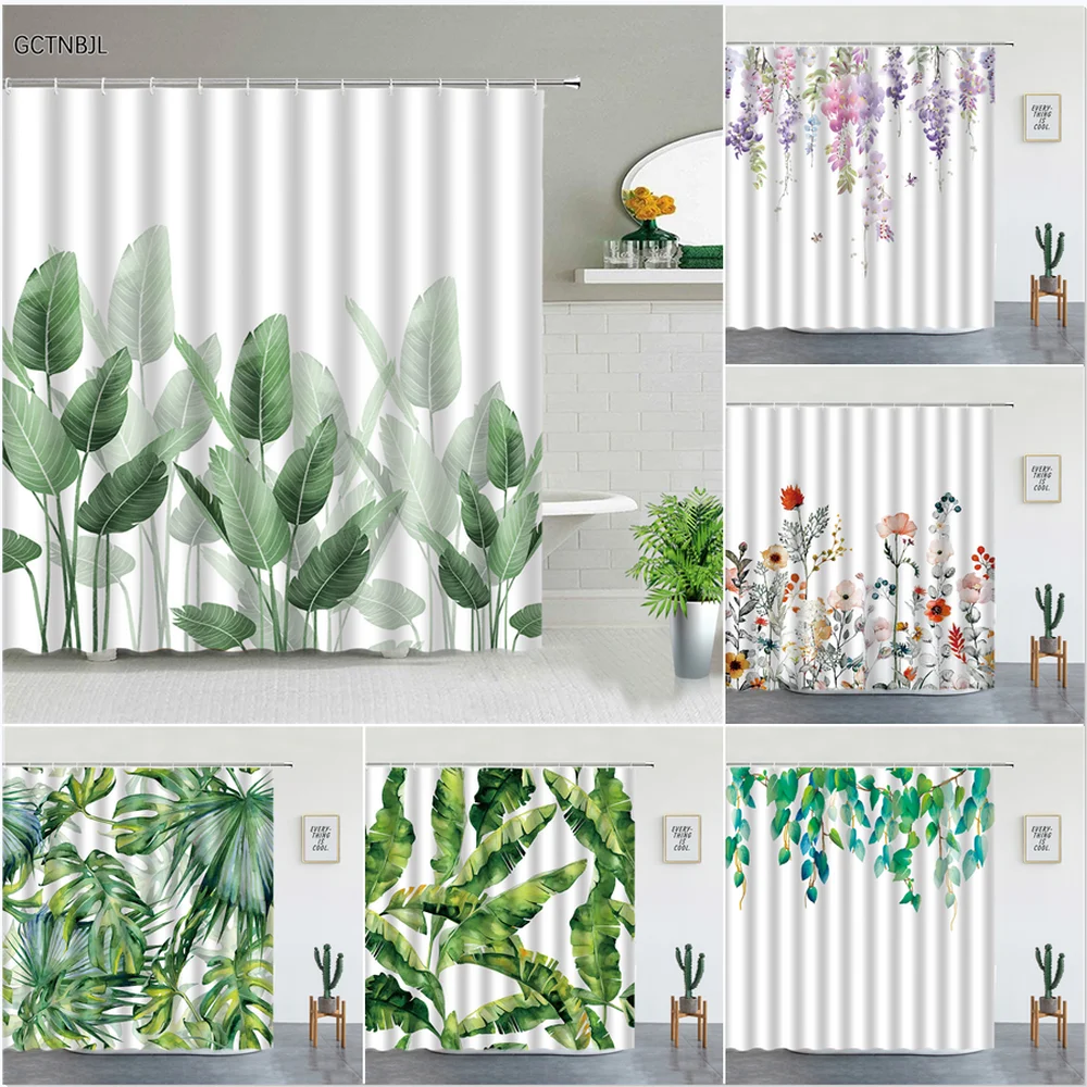 Shower Curtains Green Shower Curtains Green Leaves Shower Curtain