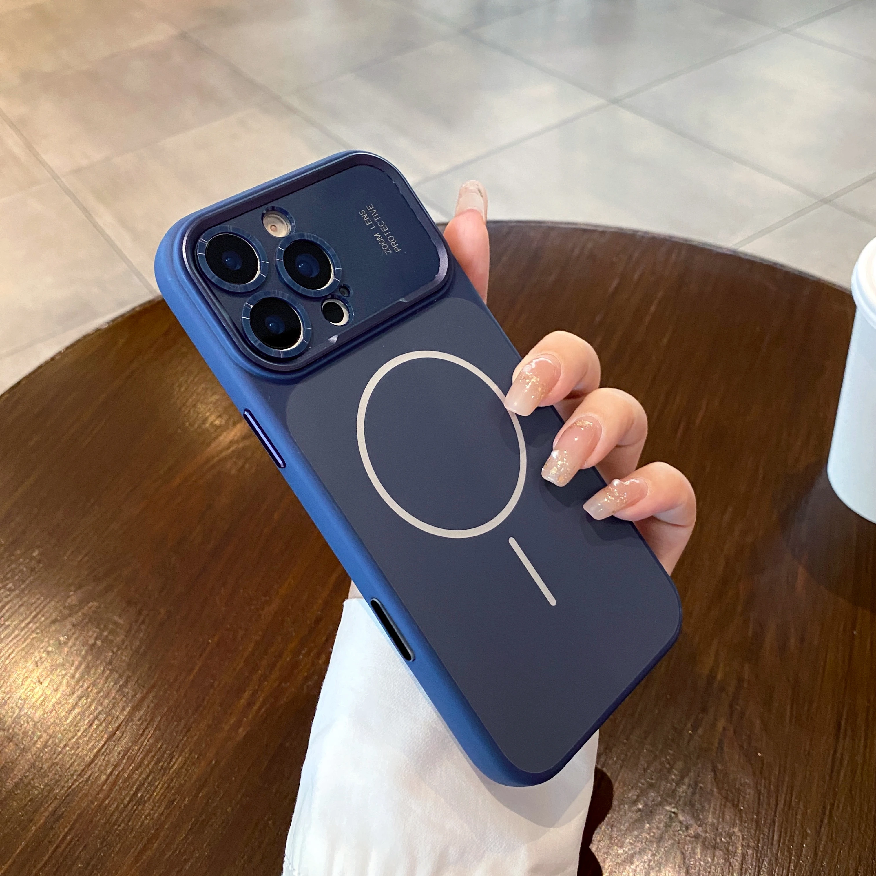 Luxury Silicone Magnetic Phone Case with AI Camera Button Cover