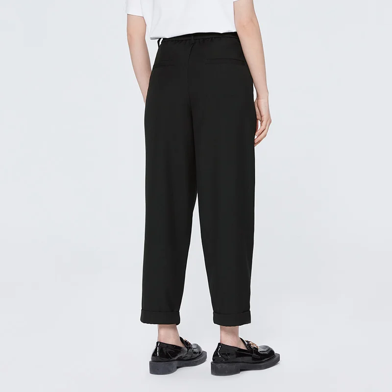 Semir Casual Pants Women Cuffed Tapered Pants Versatile Summer Basics Women'S Octuple Pants For Commuting