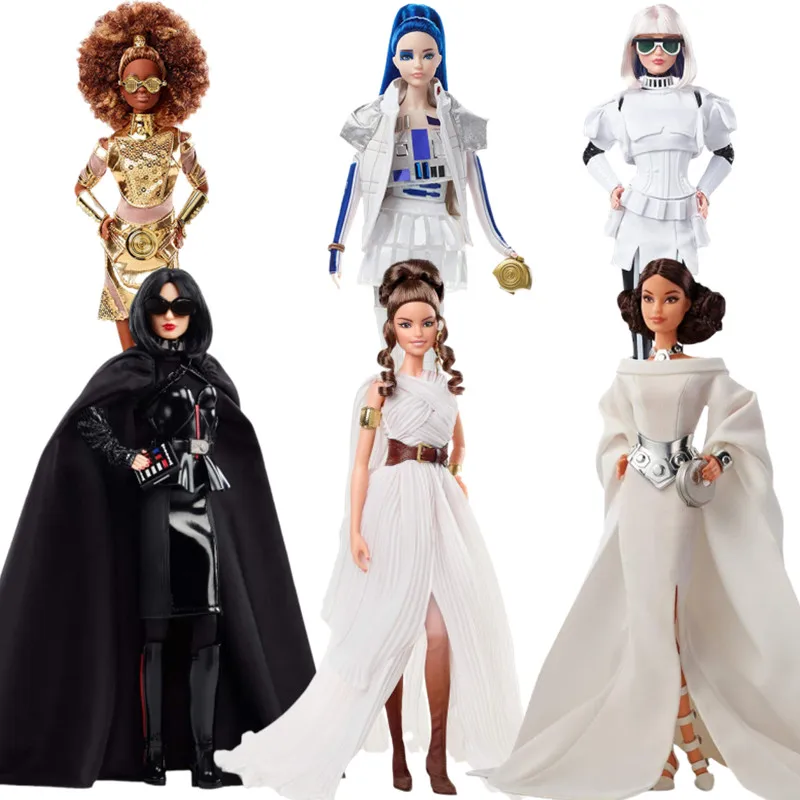 BarbieCollectorStarWarsR2D2PrincessLeiaC3POStormtrooperRey