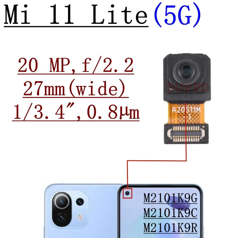 Front Camera For Xiaomi Mi11 Mi 11 11i 11X 11T Pro Lite Ultra