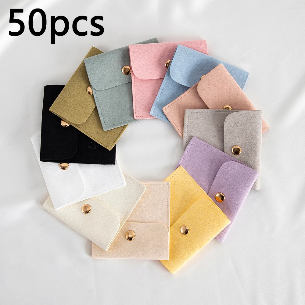 50/10/1 Stück Mikrofaser-Samtbeutel, Schmuck-Geschenktüten für Ohrringe, Halsketten, Weihnachten, Hochzeit, Geschenkpaket, Süßigkeiten-Geschenkbeutel