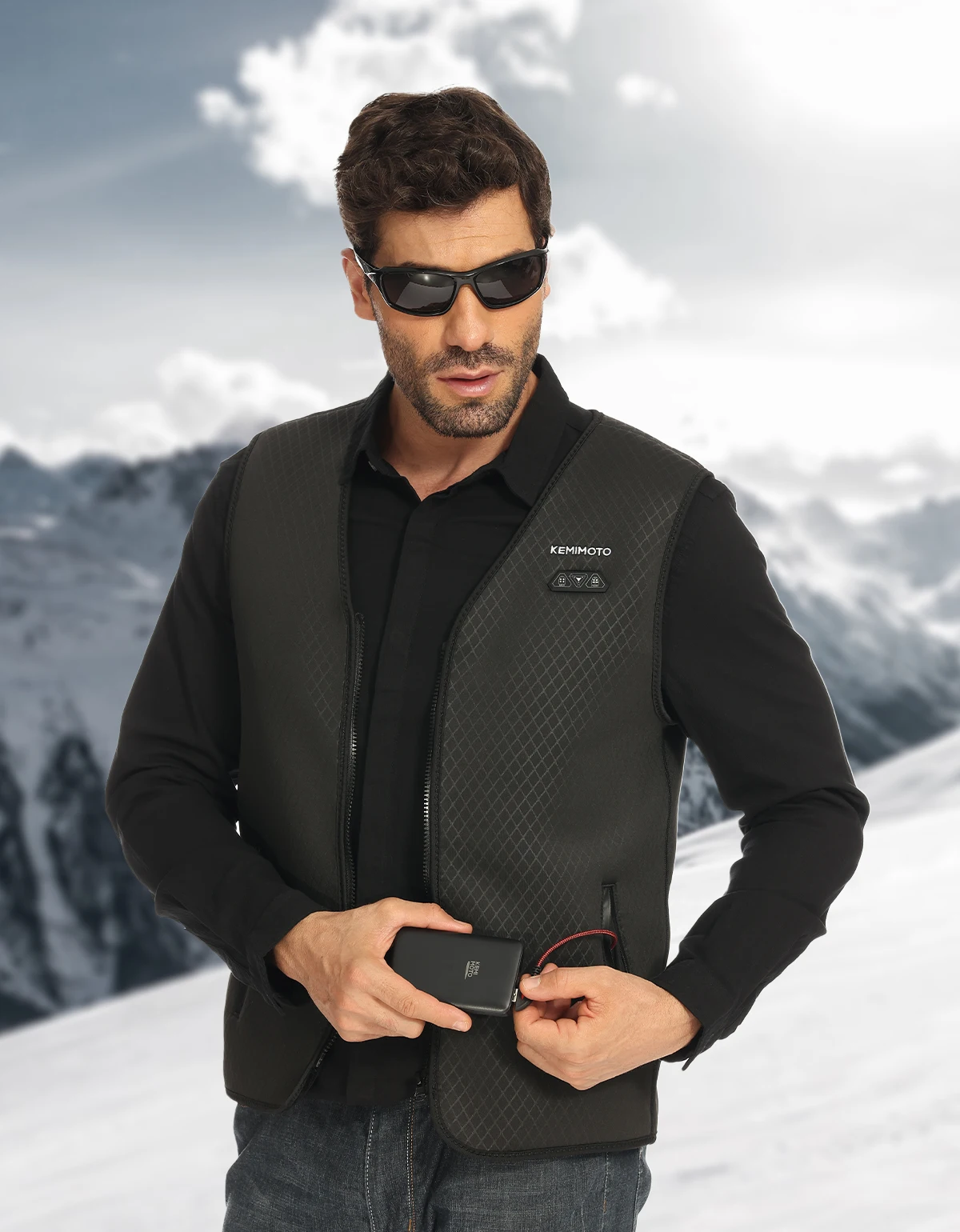 KEMIMOTO 10000mAh Battery Power Bank for Heated Jackets Vests Winter Warmer Fast Rechargeable Outdoor Portable Skiing Hunting 6