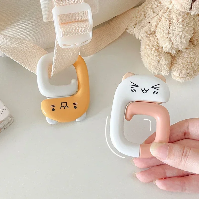 Kawaii Animals Bag Hanger Hooks Foldable Table Side Hooks Travel Purse Handbag Storage Holder Desk Organizers Home Office