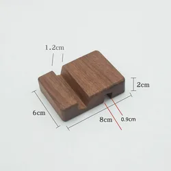Universal Solid Wood Desk Stand Holder for Phones, Tablets, and E-readers (Walnut-8x6x2)