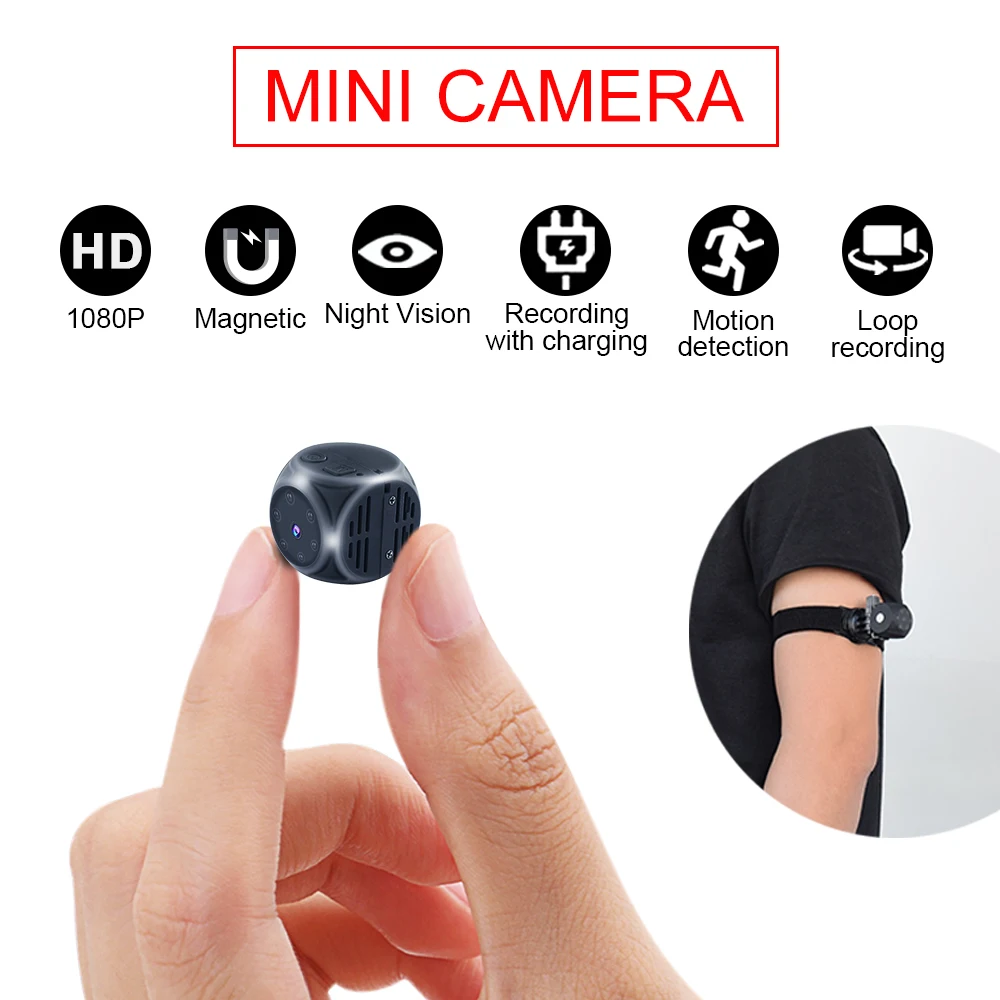 Mini Camera HD 1080P Night Vision Camcorder Motion Detector DVR Security Micro Cam Sport Video small DV Voice Recorder | Электроника