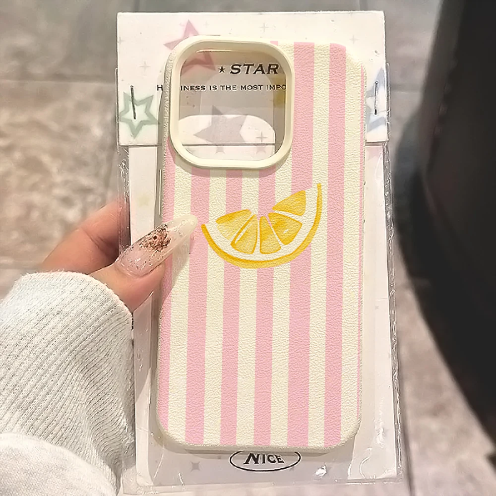 Fruits Lemon Silicone Soft Lychee Phone Case Cover