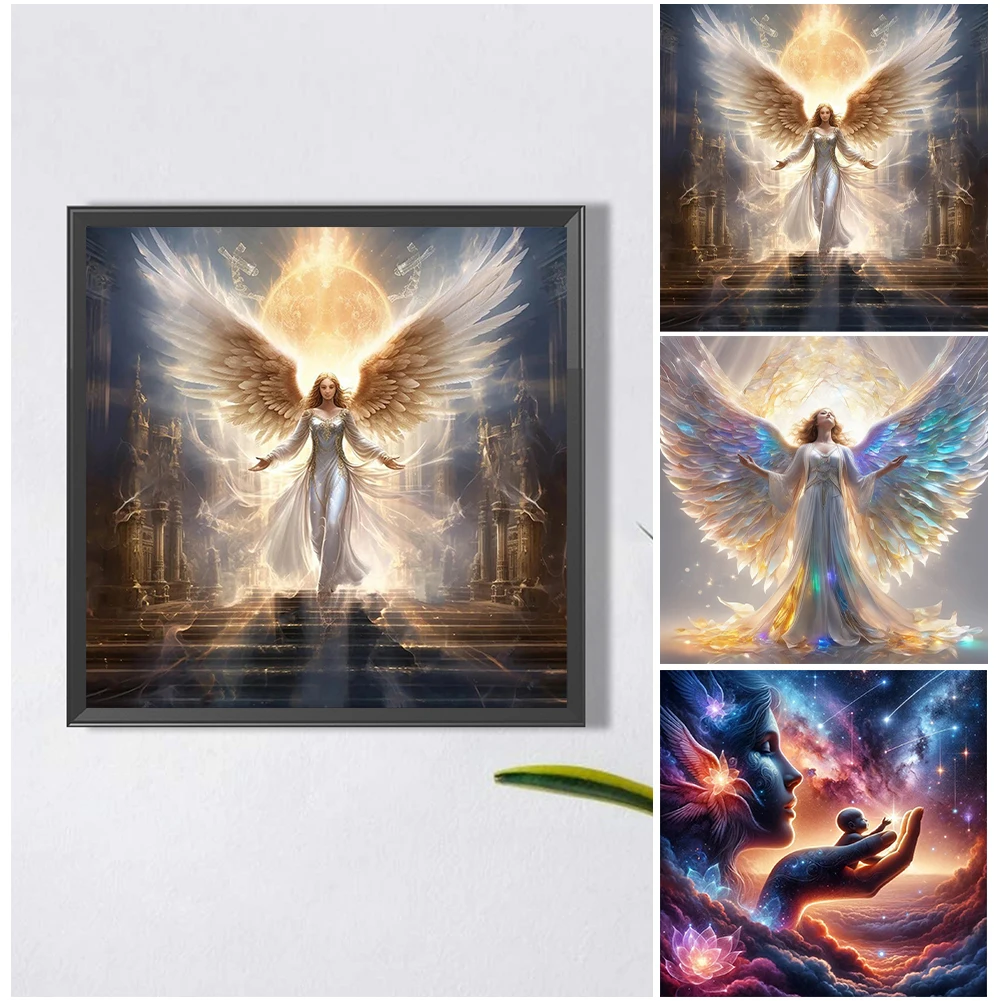 5D DIY Full Round Drill Diamond Painting Angel Girl Kit Home Decor Art Craft