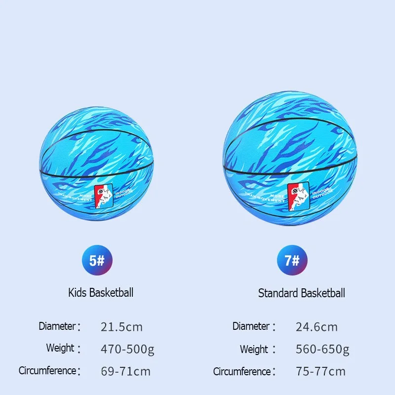 Rubber Basketball Outdoor Indoor Kid Entertainment Play Game Basketball Needle Inflate Ball Teen Adult Team Sport Match Training 3