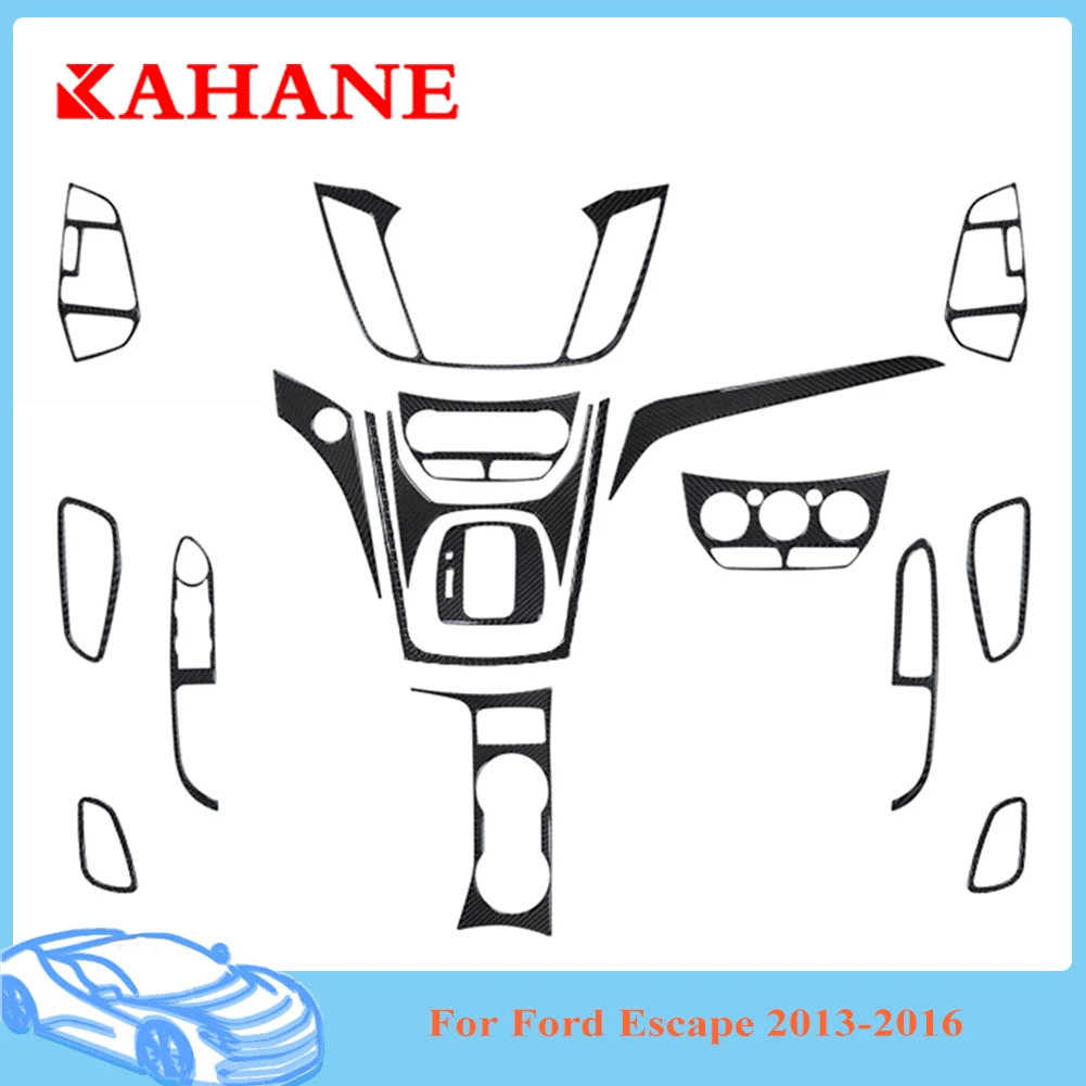 

For Ford Escape 2013 2014 2015 2016 Stickers Kit Car Carbon Fiber Decorative Accessories Cover Trim Interior Mouldings