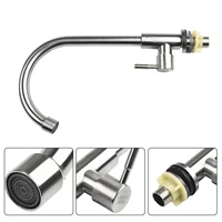 Kitchen Faucet Sink Sprayer Swivel Spout Brushed Stainless Steel Mixer Tap Single Cold Water Deck Mounted Kitchen Sink Tap 2