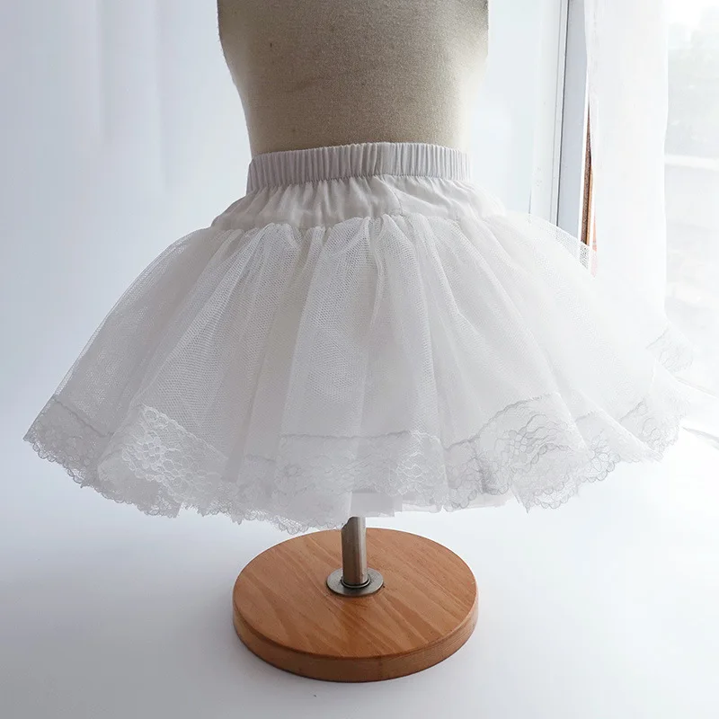 Boutique Summer Slips Kids Dresses for Girls' Princess Party Style Infant Solid Cotton Lace Tutu Slips Children's Clothing
