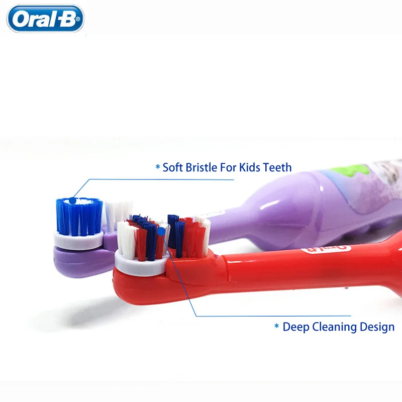 Oral B Children Electric Toothbrush Waterproof Battery Powered Brushes for for Kids Gum Care Soft Bristle Oral Health Aged 3+