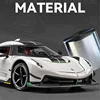 1:24 Jesko Attack Alloy Sports Car Model Diecast Metal Racing Car Model Simulation Sound and Light Childrens Toy Gift 2